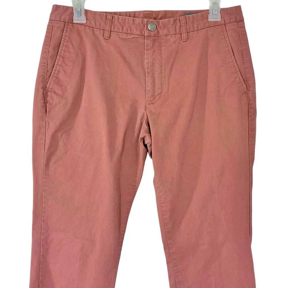 Bonobos Men's 34x34 Slim Fit Chinos Salmon Cotton Flat Front Pants‎